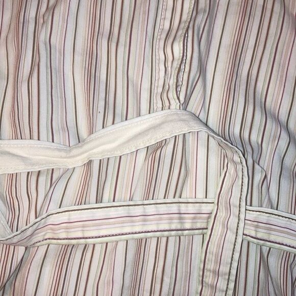 Vtg Y2K Kenneth Cole Sz 2 Multicolor Striped Belted Long Length Tunic Dress Top - Picture 4 of 5